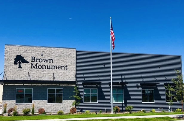 an industrial building, brown monument
