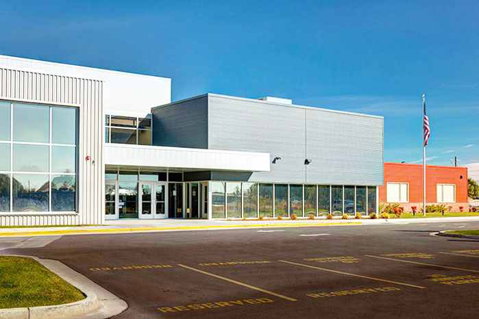 a commercial steel building