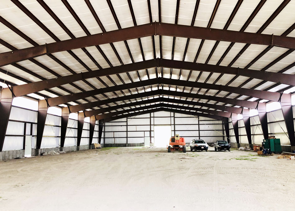a large animal arena made of steel