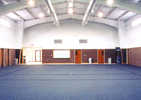 an interior of a recreational building