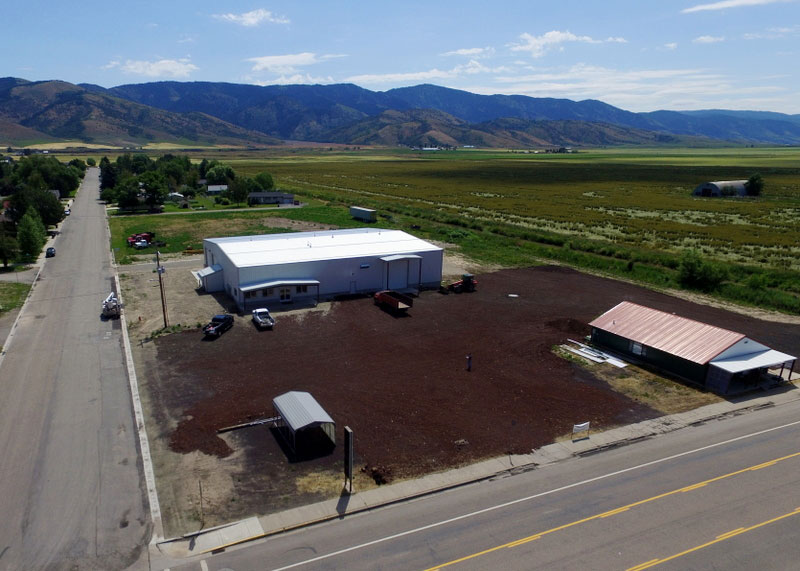 steel buildings in a rural area