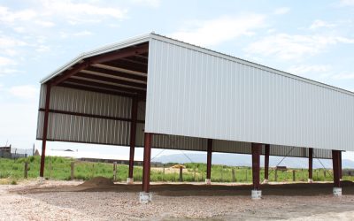 a hay barn made of steel