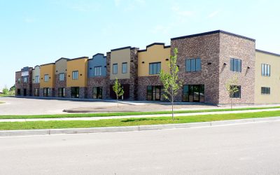 a commercial building made of steel