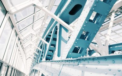 an interior of a steel building